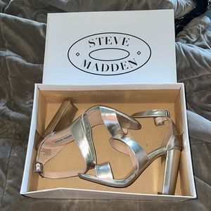 Silver Steve Madden heels